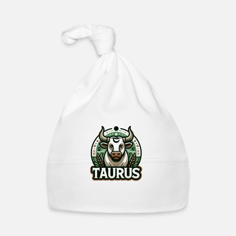 Taurus - Baby Bio-Mütze - Weiß