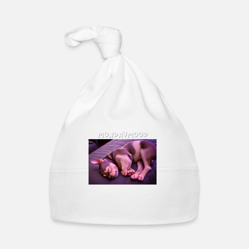 Lundihumeur claire - Bonnet bio Bébé - blanc