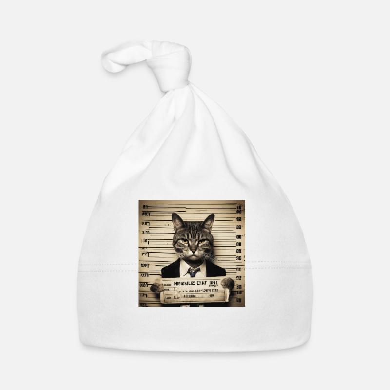 Mugshot Katze Baby Bio-Mütze