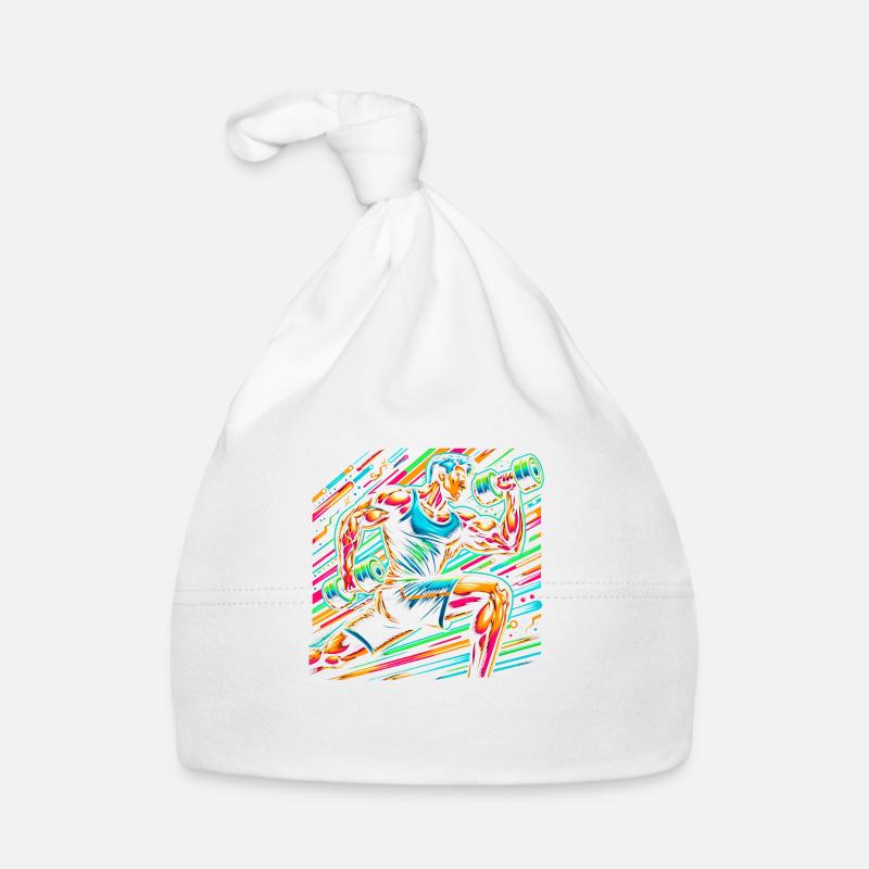 Force musculaire : Biceps Curls Artwork Bonnet bio Bébé