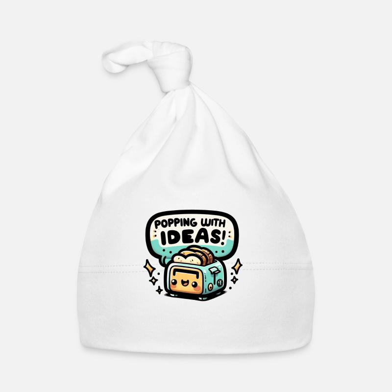 Popping With Ideas - Baby Bio-Mütze - Weiß