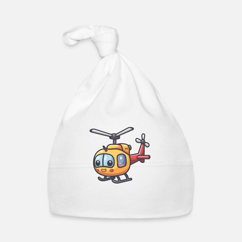 Lächelnder Hubschrauber Baby Bio-Mütze