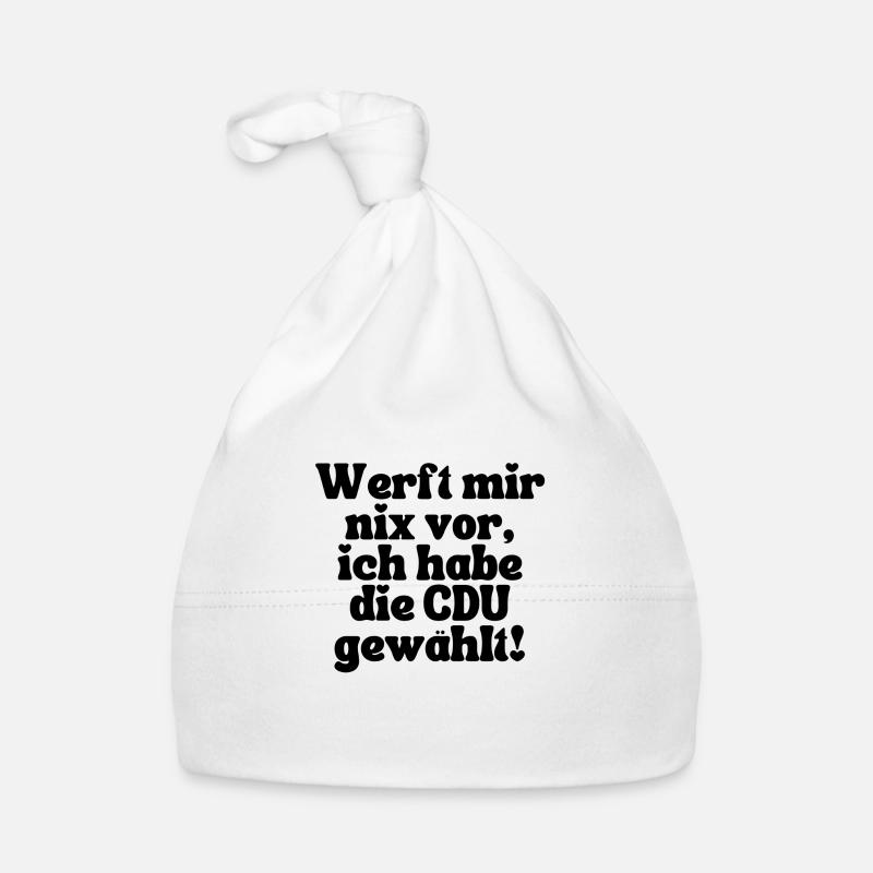 CDU - Baby Bio-Mütze - Weiß