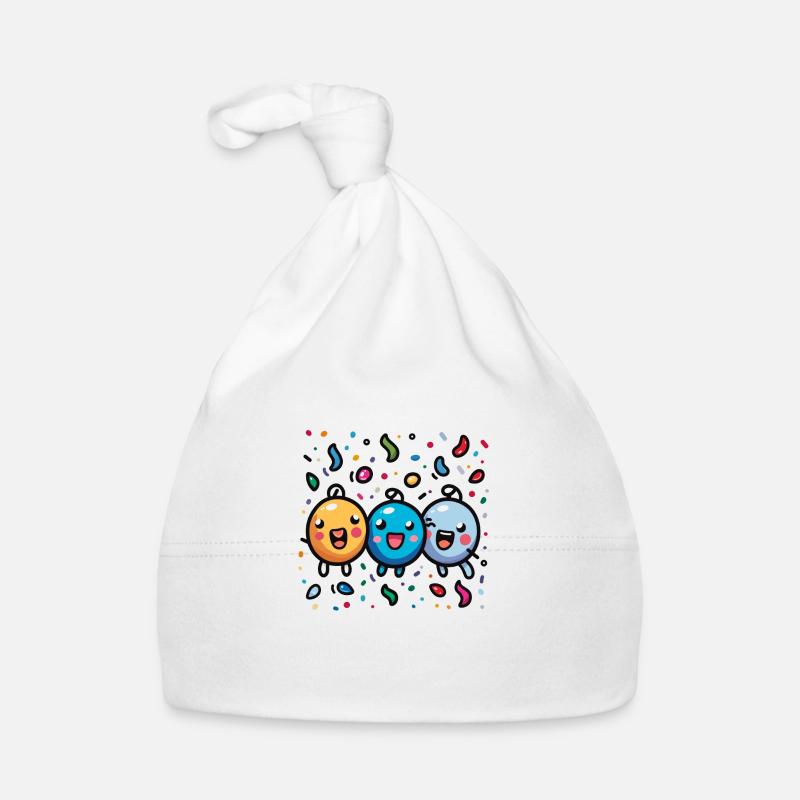 Fasnachtsfreude mit Konfetti Baby Bio-Mütze
