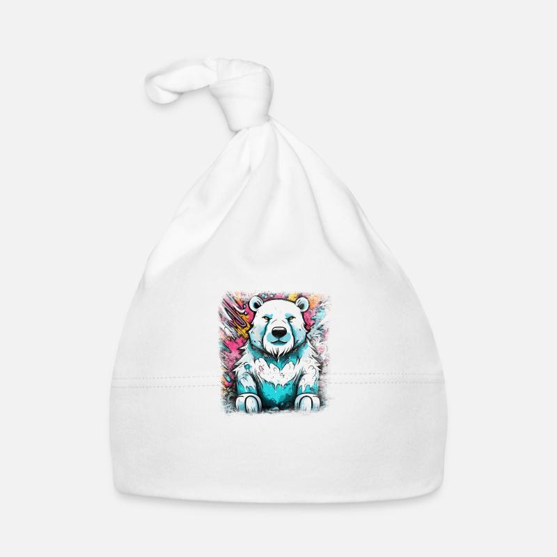 Ours blanc Bonnet bio Bébé