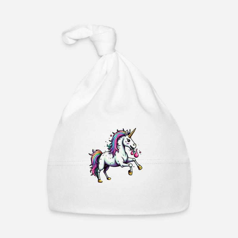 Verrücktes Einhorn Baby Bio-Mütze