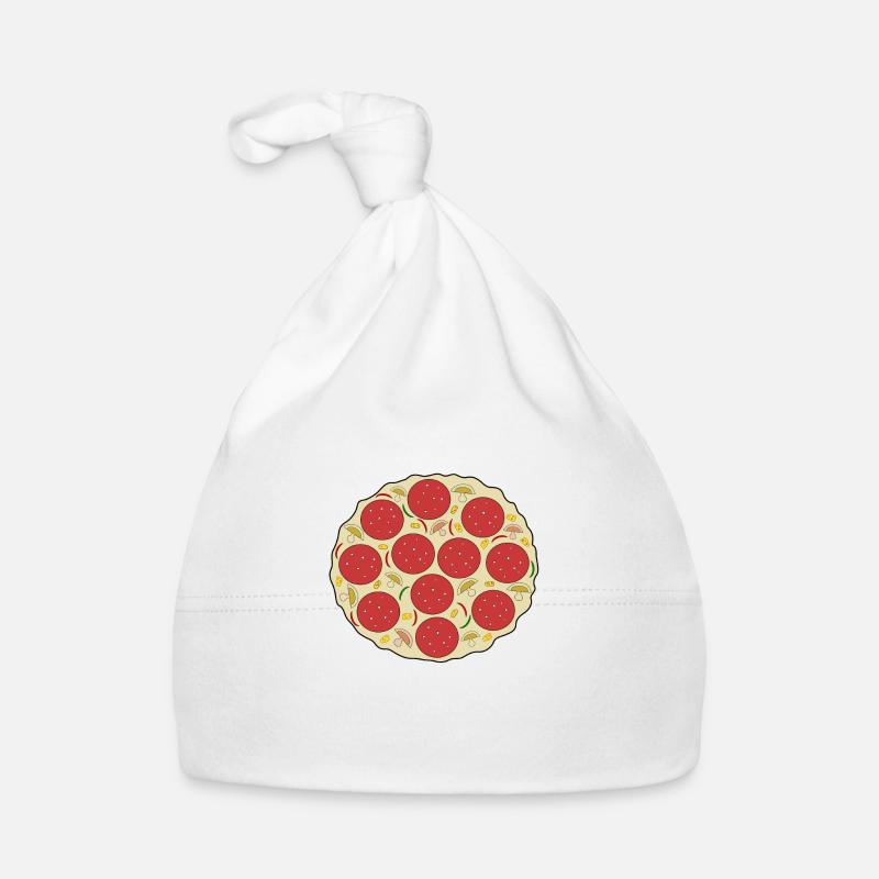 Pizza Salami Organic Baby Cap