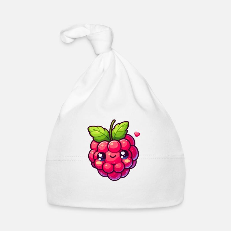 Raspberry - Heart Organic Baby Cap