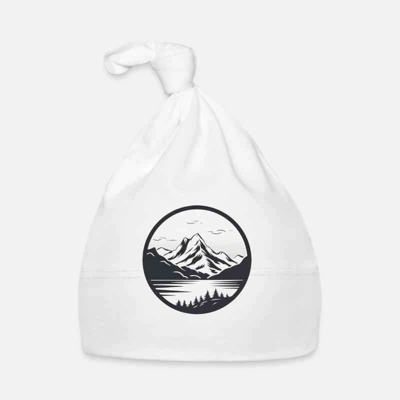 Frosty Mountain - Organic Baby Cap - white