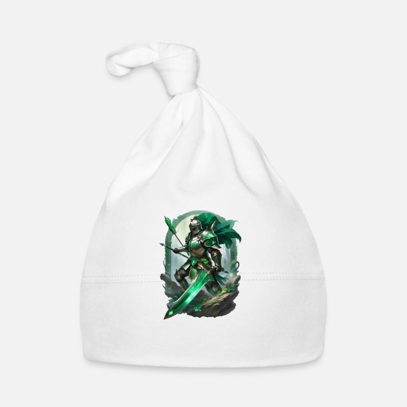 Chevalier en armure vêtu d’un vert vif Bonnet bio Bébé