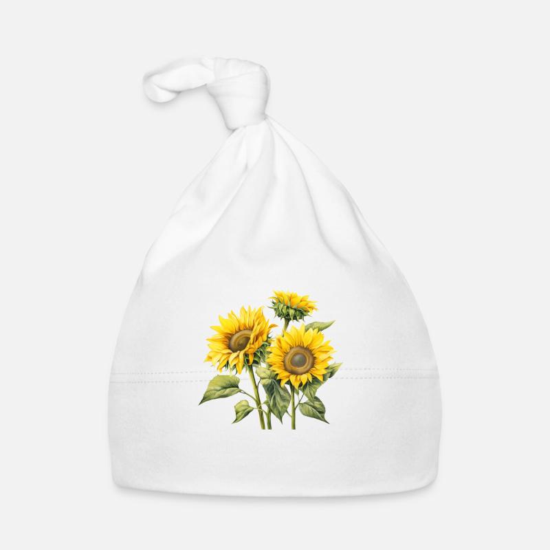 Sonnenblumenblüte Baby Bio-Mütze