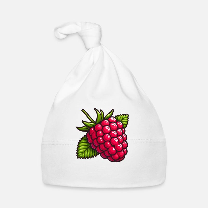 Large Leafy Raspberry Organic Baby Cap