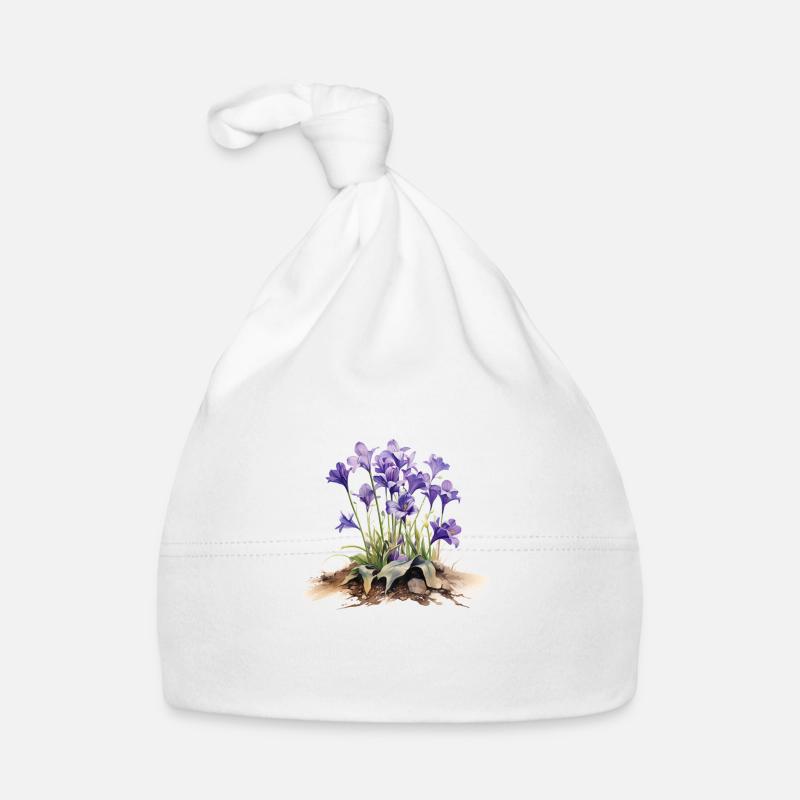 Violetter Strauß Baby Bio-Mütze