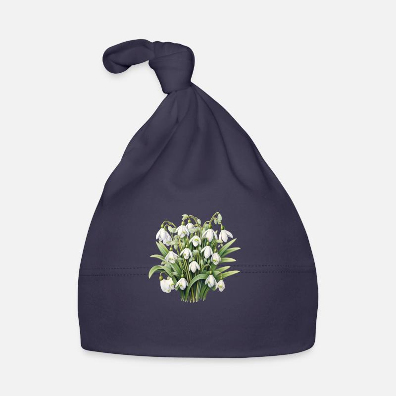 Snowdrop Bouquet Organic Baby Cap