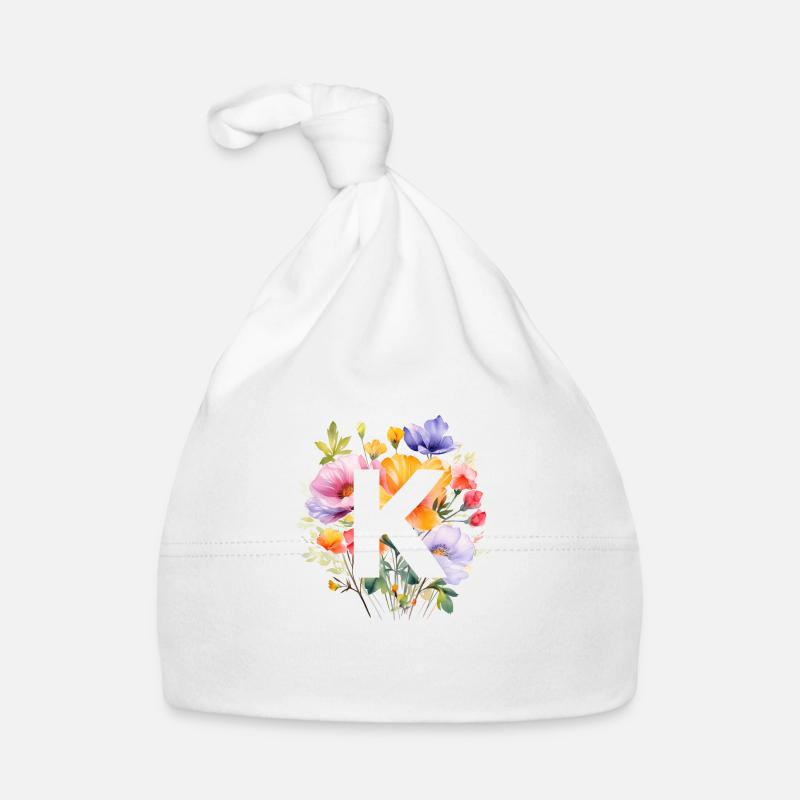 K monogramme, Bouquet coloré Bonnet bio Bébé