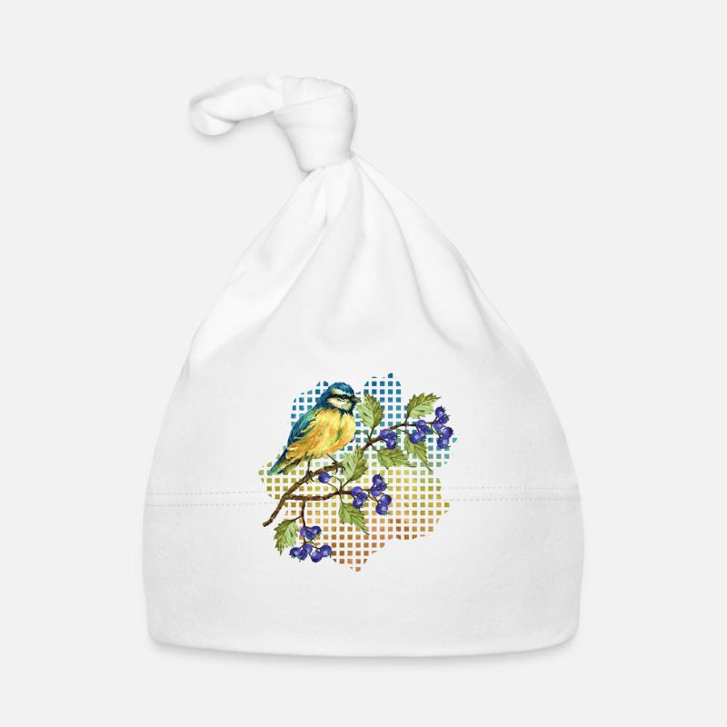 Oiseau coloré Bonnet bio Bébé