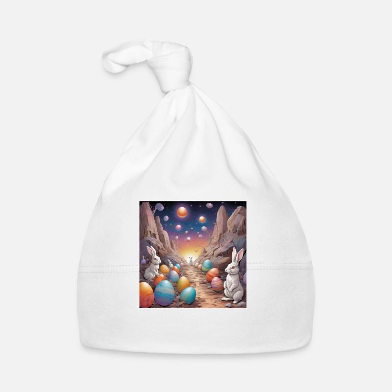 Farbenfrohes Ostern Baby Bio-Mütze