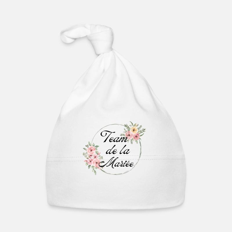 Das Team der Braut mit rosa Blumen Baby Bio-Mütze