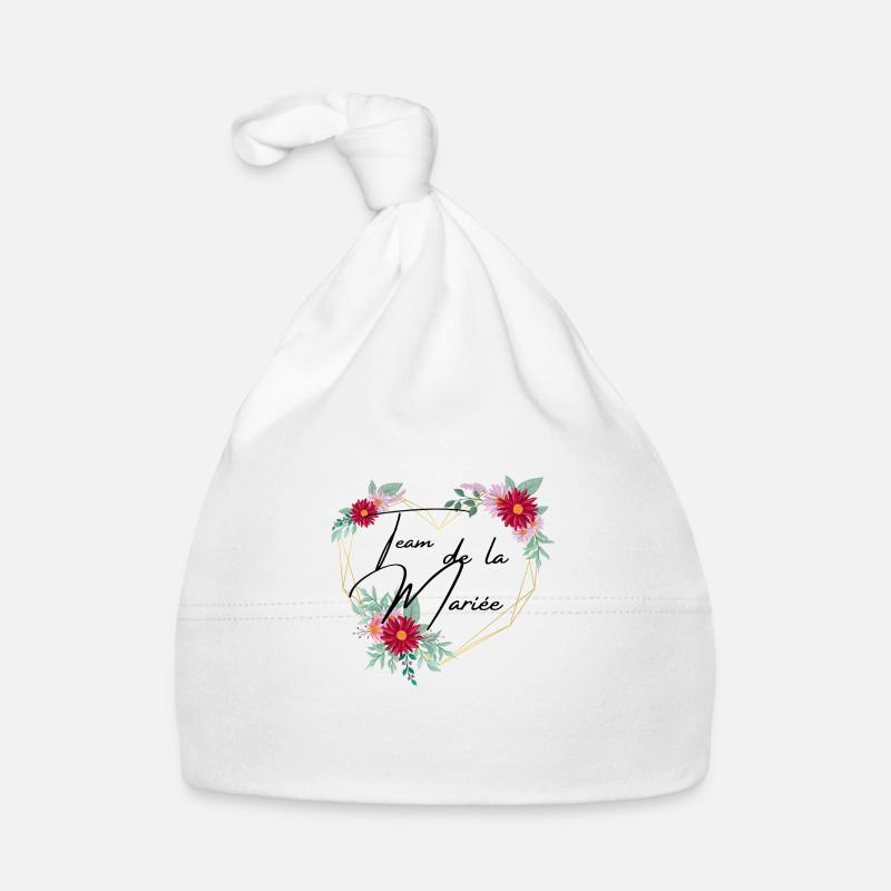The bride's team floral heart-matching tshirt Organic Baby Cap