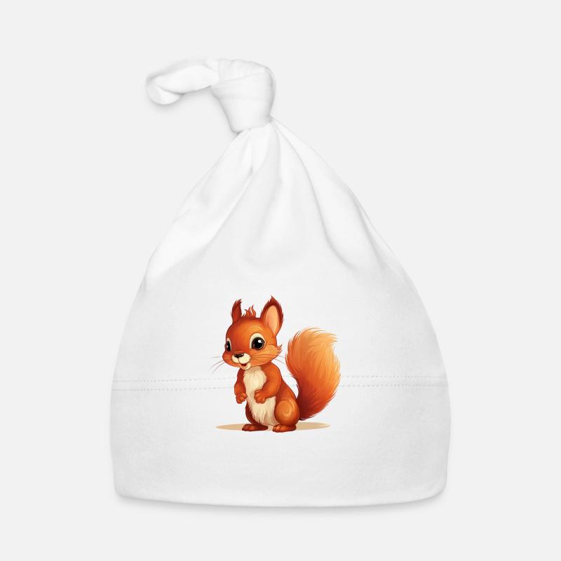 Écureuil mignon pour les enfants et les bébés Bonnet bio Bébé