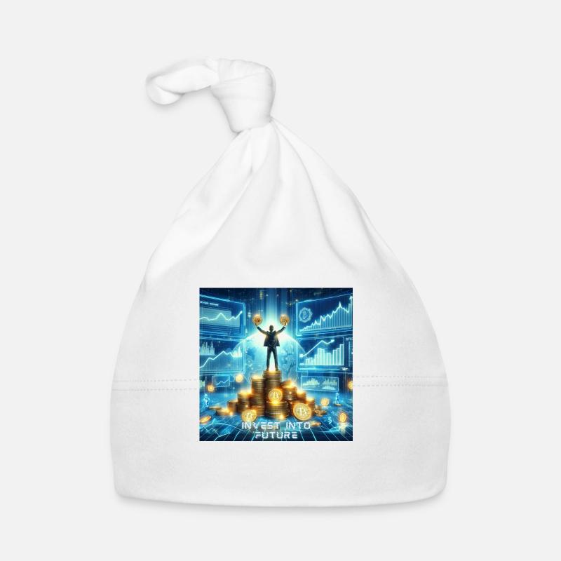 Bitcoin Crypto - Bonnet bio Bébé - blanc