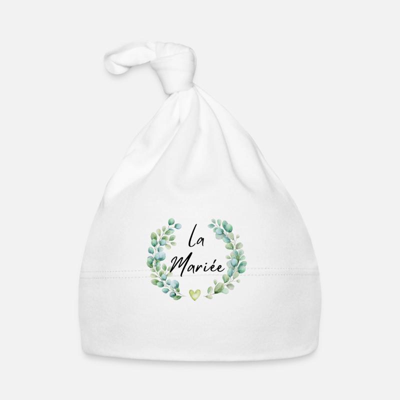 Das geblümte Braut-T-Shirt Baby Bio-Mütze