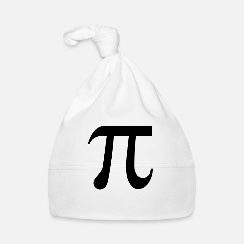 pi π - Organic Baby Cap - white