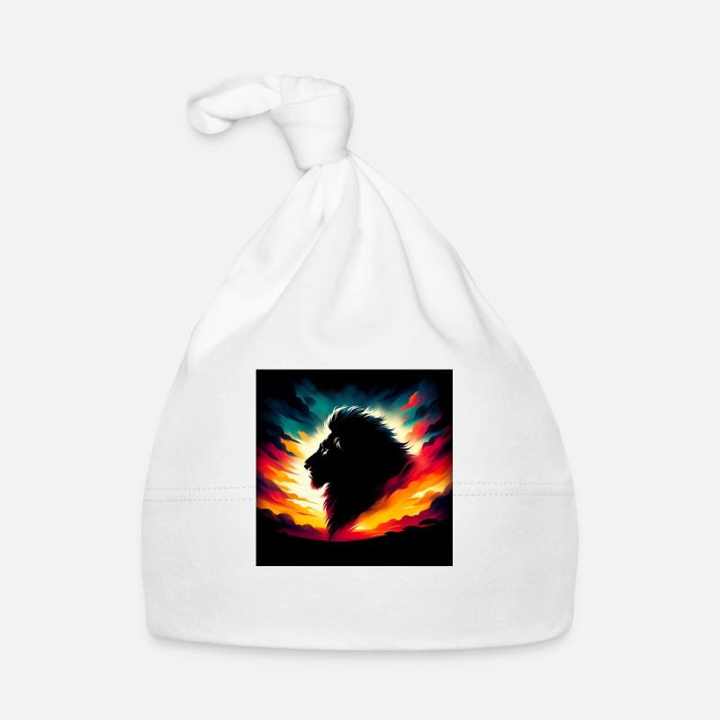 Silhouette Lion Organic Baby Cap