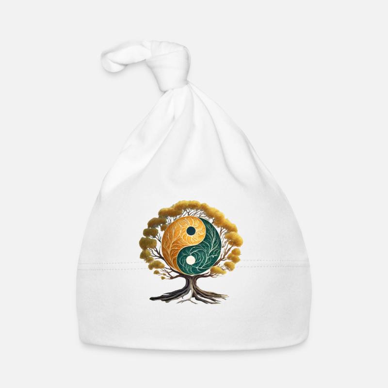 Yin and Yang Tree Organic Baby Cap