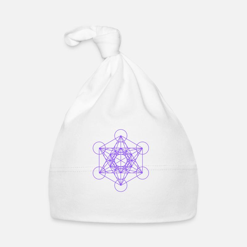 Metaron Würfel - heilige Geometrie - Schöpfung Baby Bio-Mütze