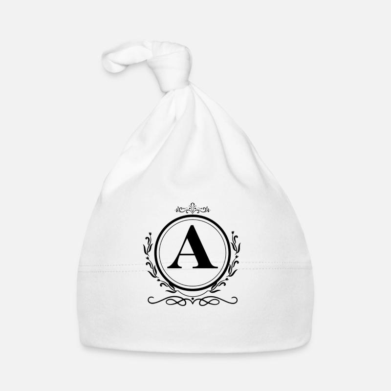Letter A Decoration Organic Baby Cap