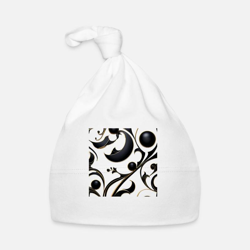 Monochrome elegance Organic Baby Cap