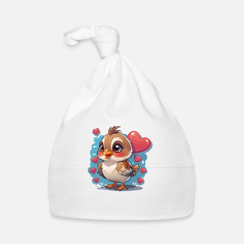 Vogel süß Herzen Baby Bio-Mütze