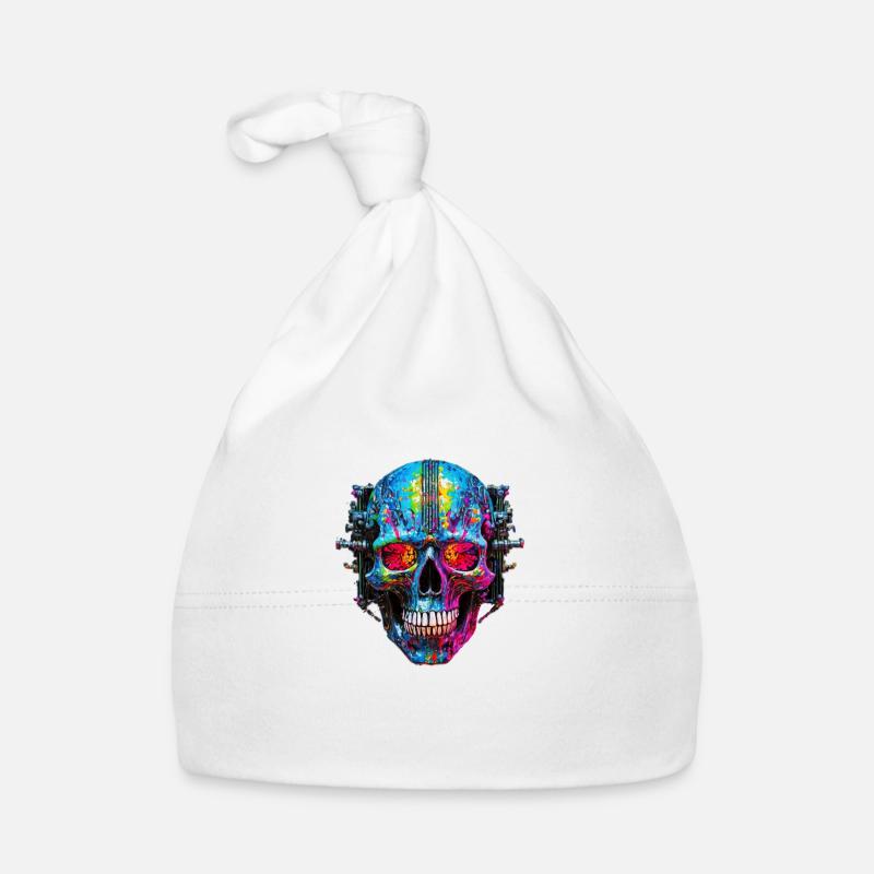 Painted Cyborg Organic Baby Cap