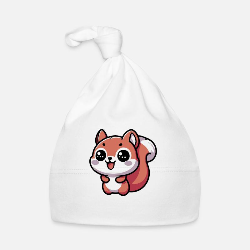 Nutty L’écureuil Kawaii Heureux - 2 Bonnet bio Bébé