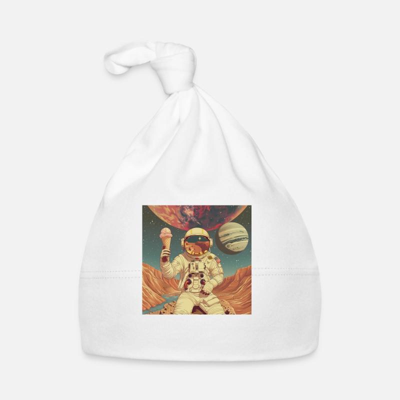 Astronaut und sein Eis Baby Bio-Mütze