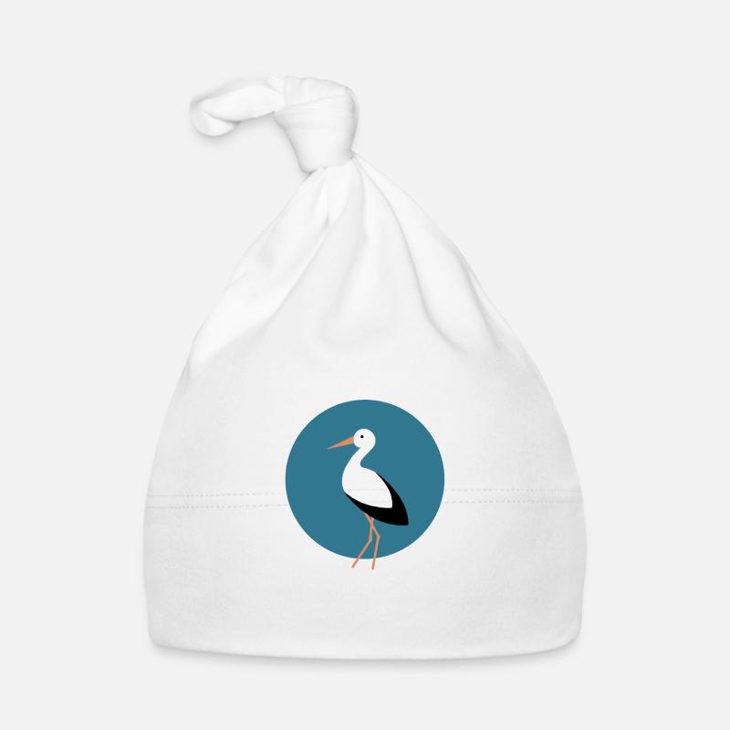 Stork blue Organic Baby Cap