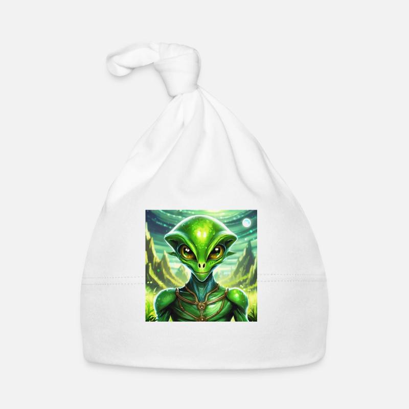 Firefly Lunar Green Alien Character Organic Baby Cap