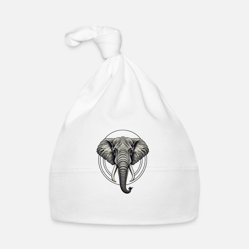 Tête d'Éléphant Bonnet bio Bébé