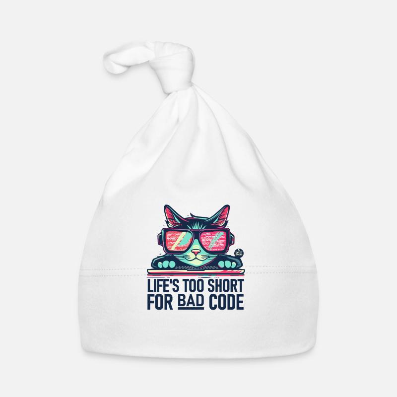 La vie est trop courte pour BAD CODE Bonnet bio Bébé