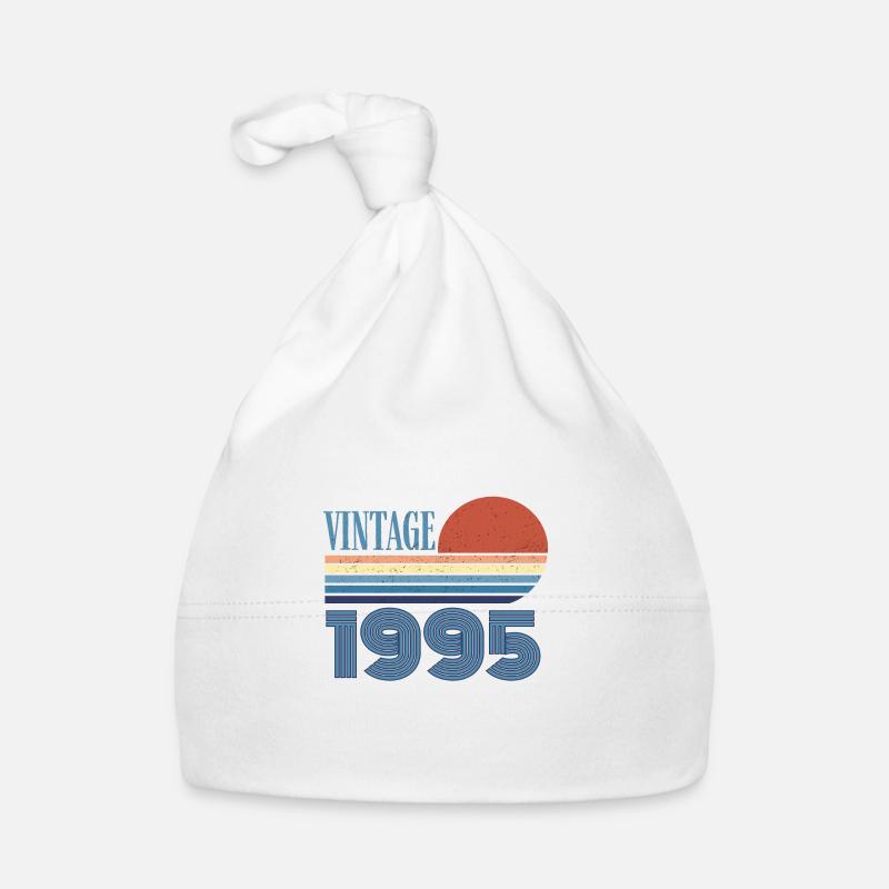 vintage 1995 - Bonnet bio Bébé - blanc
