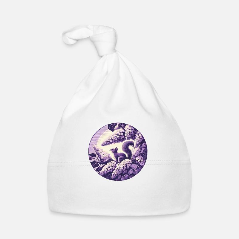 Art de l’écureuil lilas Bonnet bio Bébé