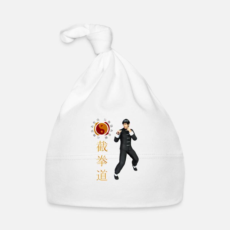 Jeet Kune Do Guerrier - Bonnet bio Bébé - blanc