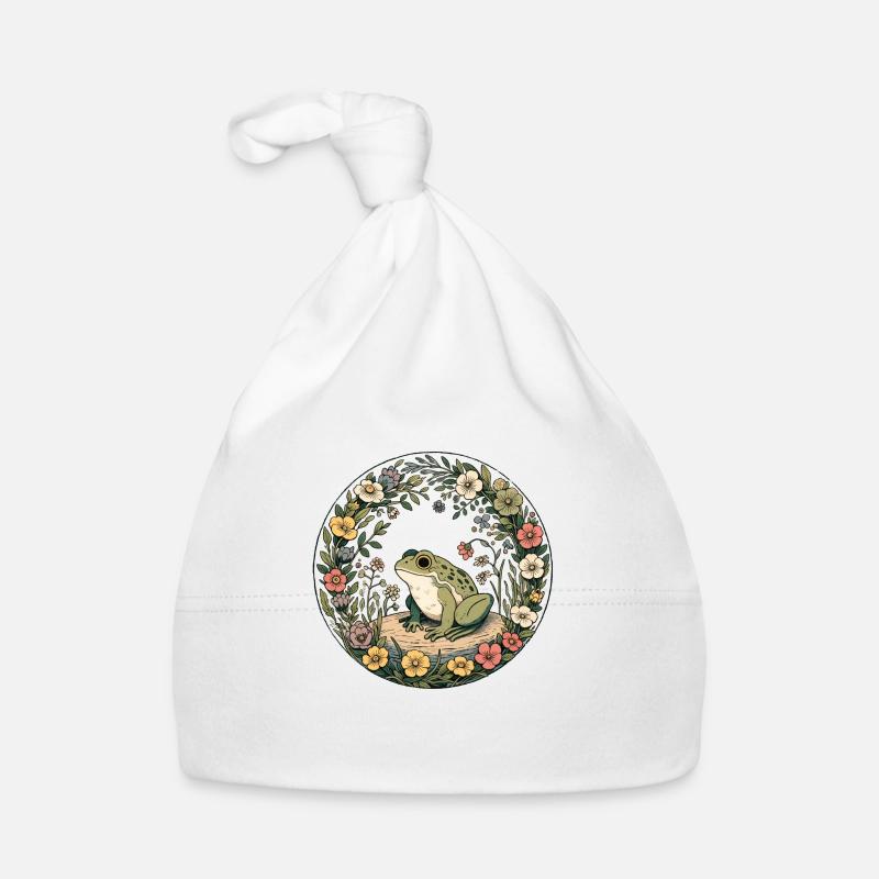 Grenouille mignonne Bonnet bio Bébé