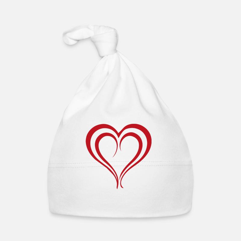 Coeur, Amour, Saint Valentin, Symbole Bonnet bio Bébé