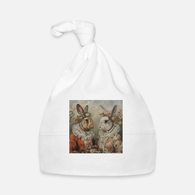 Easter Bunny - Organic Baby Cap - white