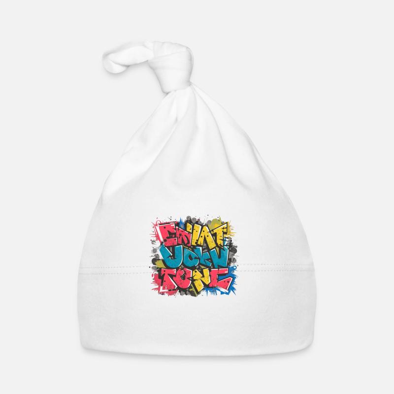 Graffiti - Baby Bio-Mütze - Weiß