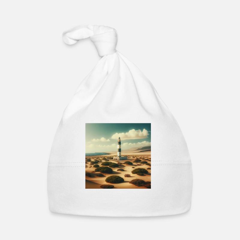 Phare de Gato Loco El Cotillo Illustration Plage Bonnet bio Bébé