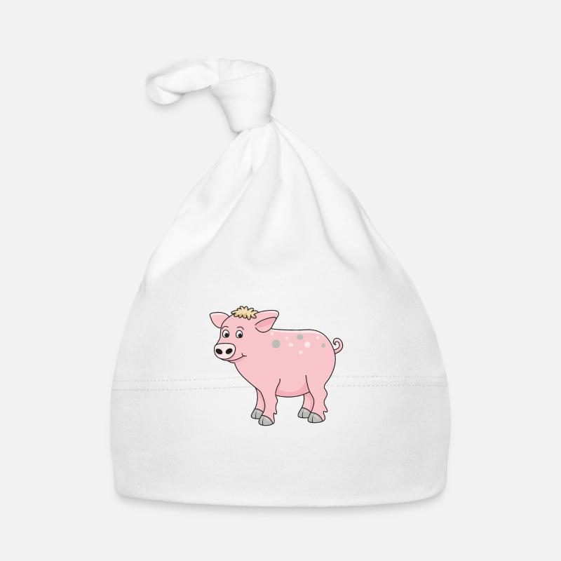 lustiges Schwein Baby Bio-Mütze