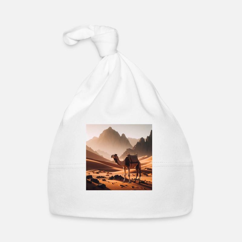 true camel in a desert A3 Bonnet bio Bébé